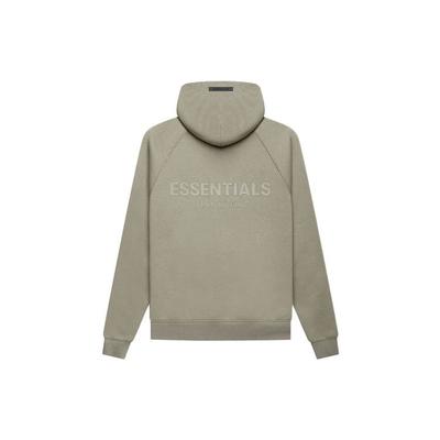 Fear of God Essentials Fleece Pullover Hoodie Mit Rückseitigem Klebedruck Logo FW21 Unisex Hoodies Pistaziengrün FOG-FW21-001