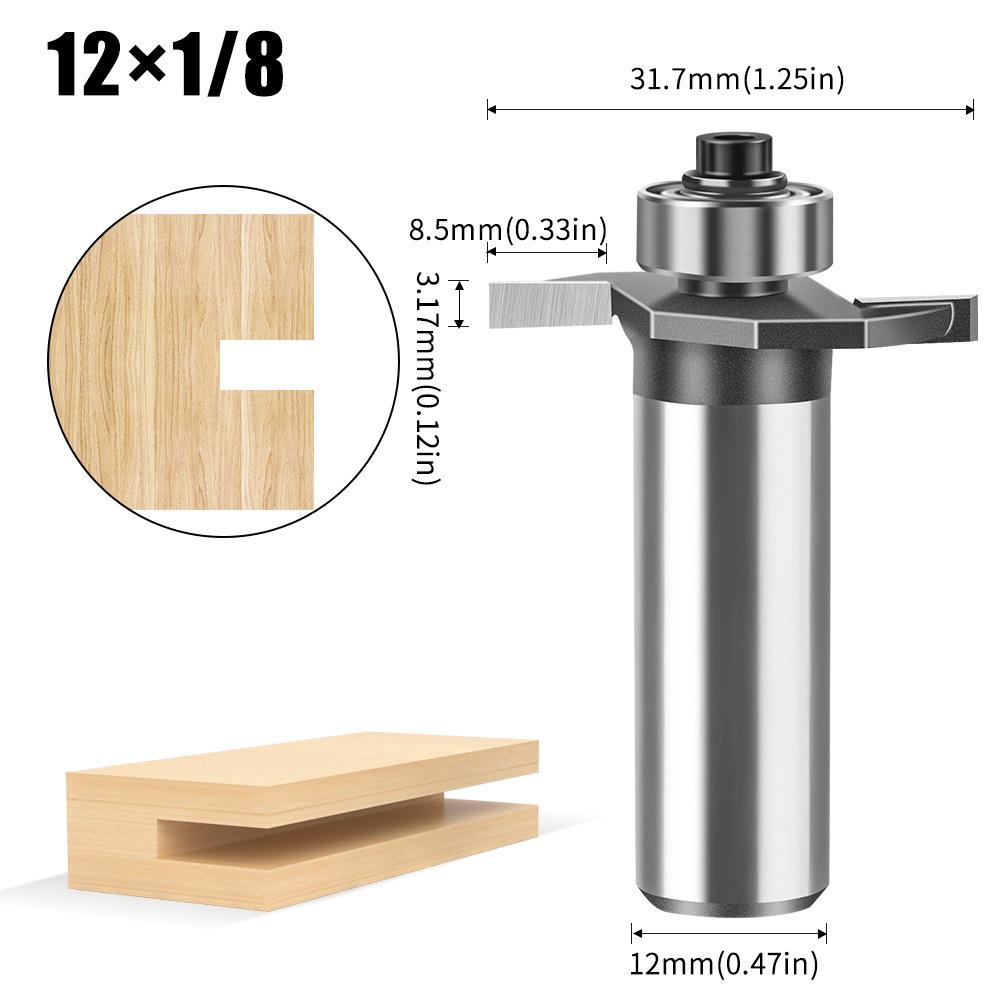 6 Handle 12 Handle Ball T-Knife Woodworking Milling Cutter Slotting Cutter Notch Cutter Begonia Angle Alloy Cutter Head Trimming Machine Tool Head