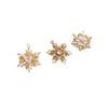 14K Gold-Plated Snowflake Pendant with Zircon for DIY Jewelry