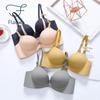 Flarixa Striped Comfortable Underwear Women's Seamless Push Up Bra Without Bones Sexy Low Cut Lingerie Female Strapless Bras Top