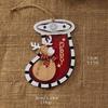 Hand Painted Gift Tag Pendant Rustic Christmas Hanging Charm Cute Christmas Tree Decor  Festival
