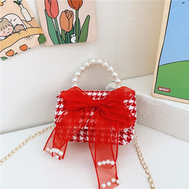 Charming Cartoon Style Red Pu Childrens Handbag With Breathable And Durable Design For Young Girls