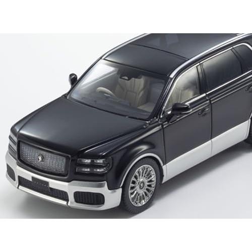 Kyosho Original 1/43 Toyota Century (Rinpo) Schwarz/Silber mit Fromage-Innenraum Vollständig montiertes Modellauto KS03926BS