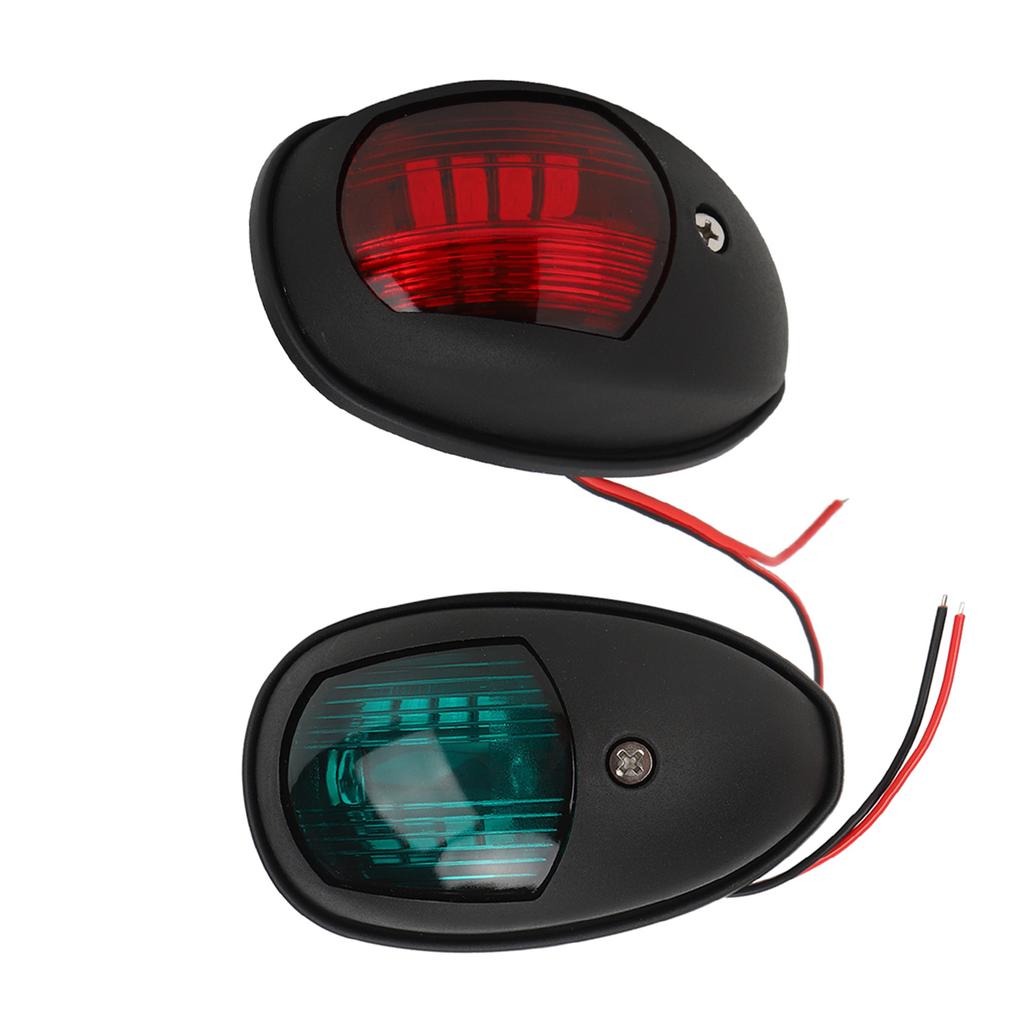 1Pair Portable Durable Yacht Navigation Light 10‑30V Wide Pressure Shipping Signal Lampblack