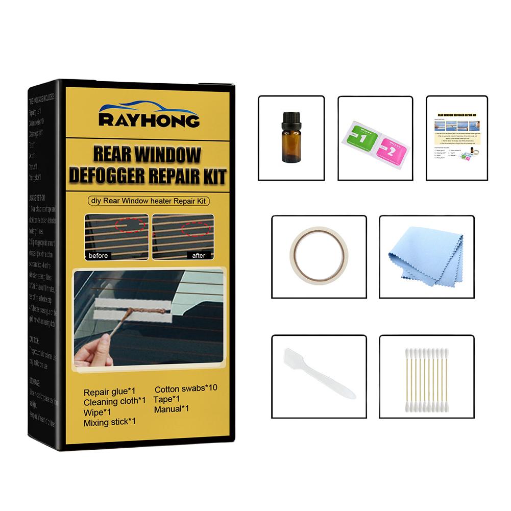 5-1Sets Car Rear Window Defogger Repair Kit DIY Quick Repair Scratched Broken Defroster Fix Heater Glass Lines Defroster Grids