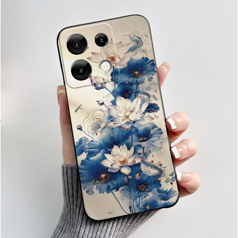 Anti-scratch Phone Case For Umidigi G9 5G Soft Silicone Black Casing Unique Design Happy Milk Tea Rabbit Pattern Candy Shell