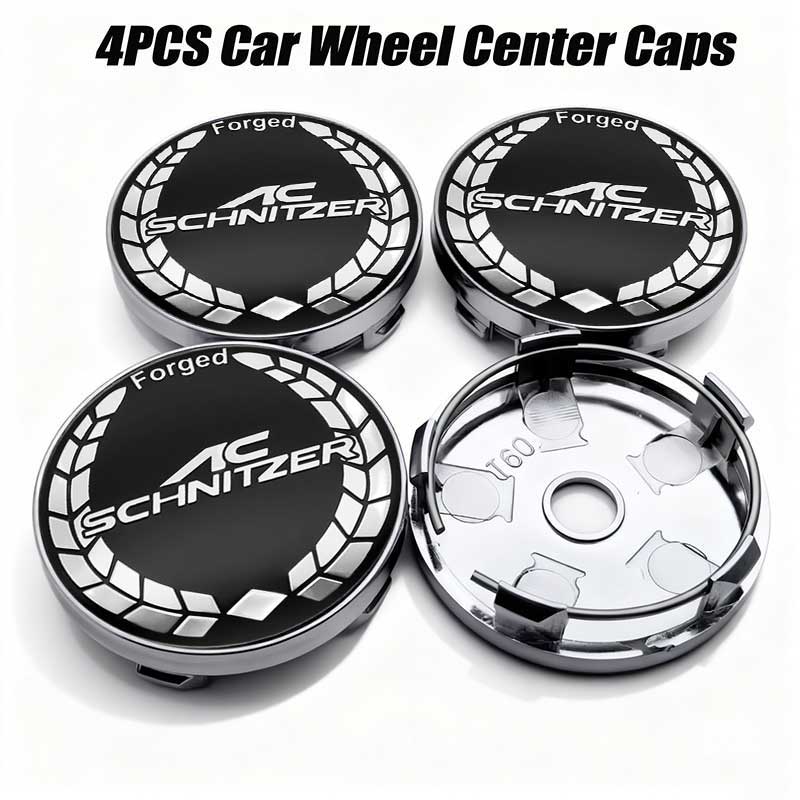 4Pcs 56mm 60mm Car Wheel Center Hub Caps Badge Rim Cover Sticker For AC SCHNITZG30 E36 E46 F10 F11 F20 F30 G68 Accessories