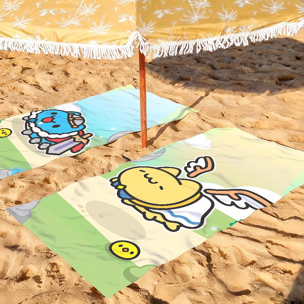 Cute B-Bugcat-Capoo Cartoon Beach Towel For Beaches Yoga Studios Gyms Hot Springs Swimming Pools And Picnics