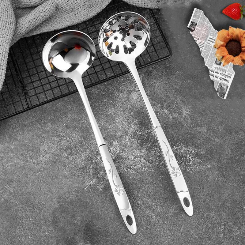 

Xiaomuxian Thickened Stainless Steel Soup Ladle & Colander Set