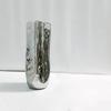 1 szt. Ceramiczny wazon do dekoracji wnętrz, luksusowo galwanizowany na srebrno, kreatywny do kompozycji kwiatowych, hydroponiczny, nieregularna porcelana