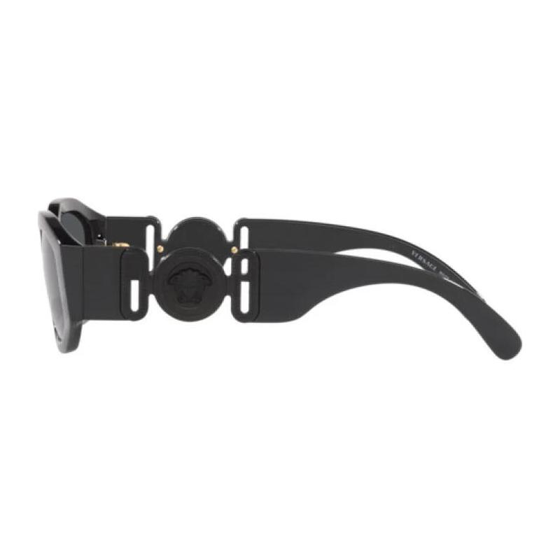 Versace Plate Irregular Shape Sunglasses Unisex Couple Style 2694702 VE4361536087-Black 53