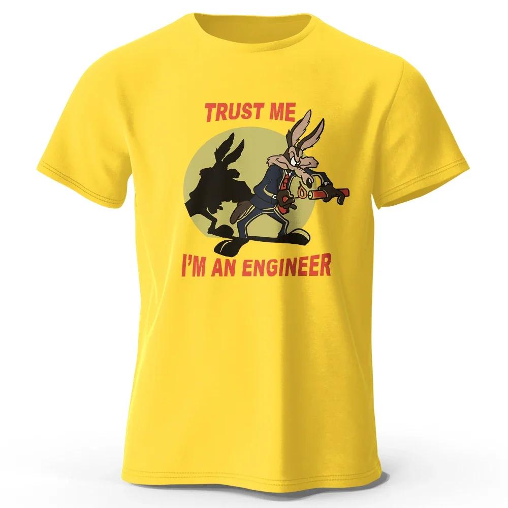Trust Me I Am an Engineer Printed 100% Cotton Y2k Classic Funny T-Shirt For UnisexSportswear Tops Tees