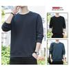Sweatshirt Men's Autumn New Round Neck Pullover Comfortable Bottoming Shirt Green Versatile Large Size Sports Casual Top