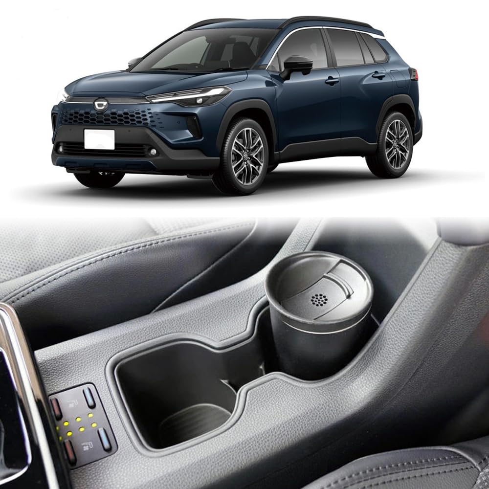 Drink Holder Cup Car Specifically Designed for Toyota Corolla Cross Easy Storage Small Item Car Cover, Mount, 2025, Installation, Built-in Tray,