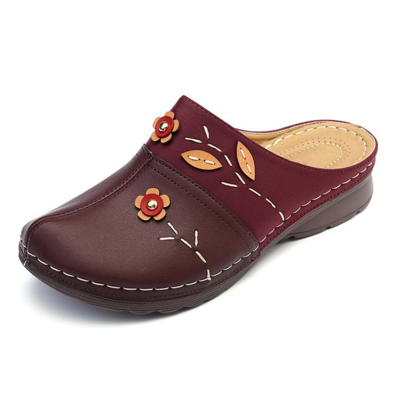 Fashion Simple Women Slippers Comfort Closed Toe Platform Sandals New Flower Daily Wedding Slippers Beach Outdoor Slides Women