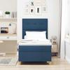 Box Spring Bed with Mattress and Headboard Blue 80 x 200 cm Fabric