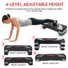 4 Level PP & ABS Gray & Black Aerobic Exercise Step Stepper Riser Gym Heavy Duty  Cardio Fitness Bench New