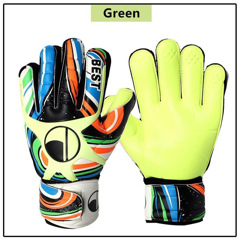 

Профессиональные мужские женские вратарские перчатки для футбола, футбольные вратарские перчатки, нескользящие, утолщенные латексные перчатки, вратарь Size 10 зелёный