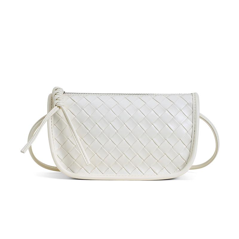 Fashion New Leather Women's Summer Ins Woven Bag Exquisite Niche Small Bag Women's Versatile Messenger Small Square Bag
