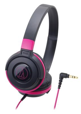 Audio Technica BPK Headphones Wired STREET MONITORING Portable Headphones Black Pink ATH-S100 On-Ear