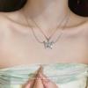 Butterfly Fairy Silver Necklace: Chic, Trendy, Elegant Clavicle Chain - Sweet & Cool High-End Accessory