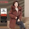 Yalu Women's Mid-Length 90% Duck Down Parka with Fox Fur Hood