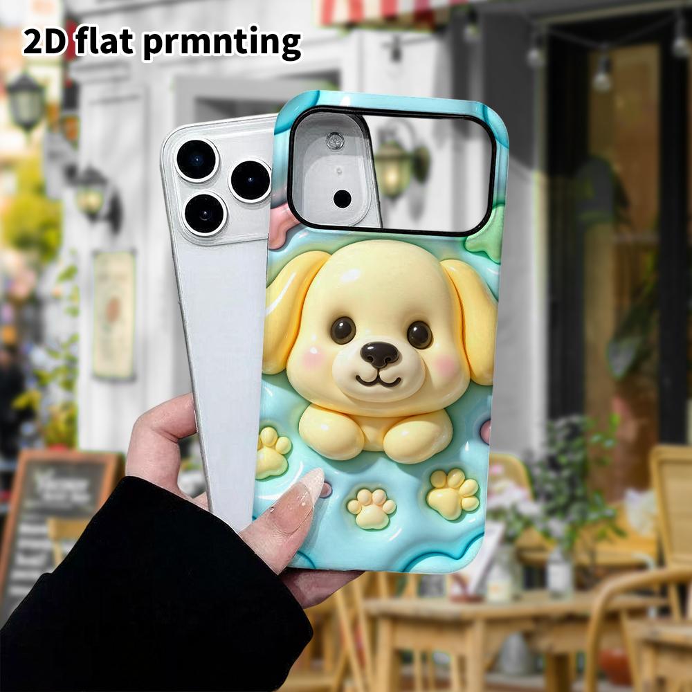 Phone Case: 2D Flat Design Suitable for iPhone 18 17 16 15 14 13 Pro Protective Case, with Little Dog Probe, Perfect Christmas and Halloween Holiday G
