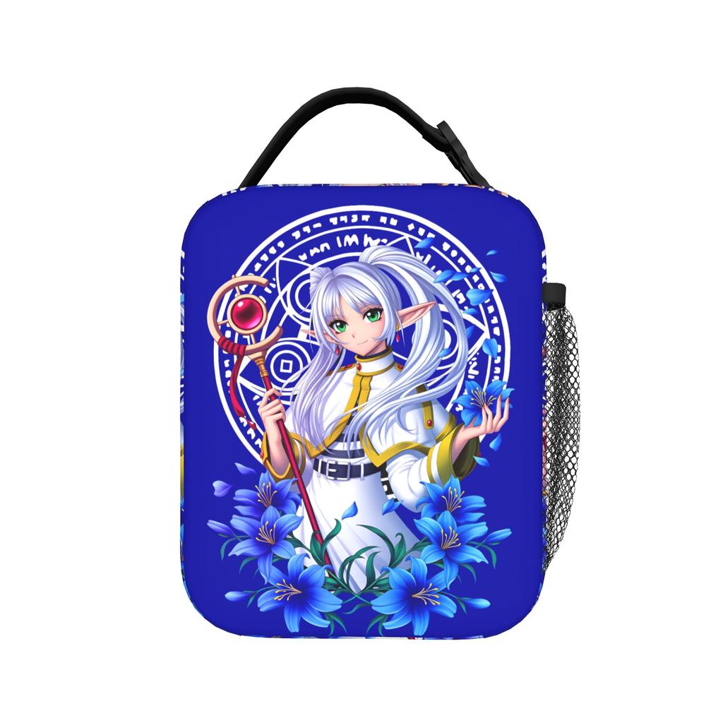 Frieren Manga Insulated Lunch Bags Portable Magician Reusable Thermal Bag Tote Lunch Box Beach Travel Men Women