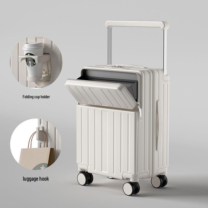 Front-Opening Wide Handle Multifunctional Student Travel Trolley with Universal Wheels