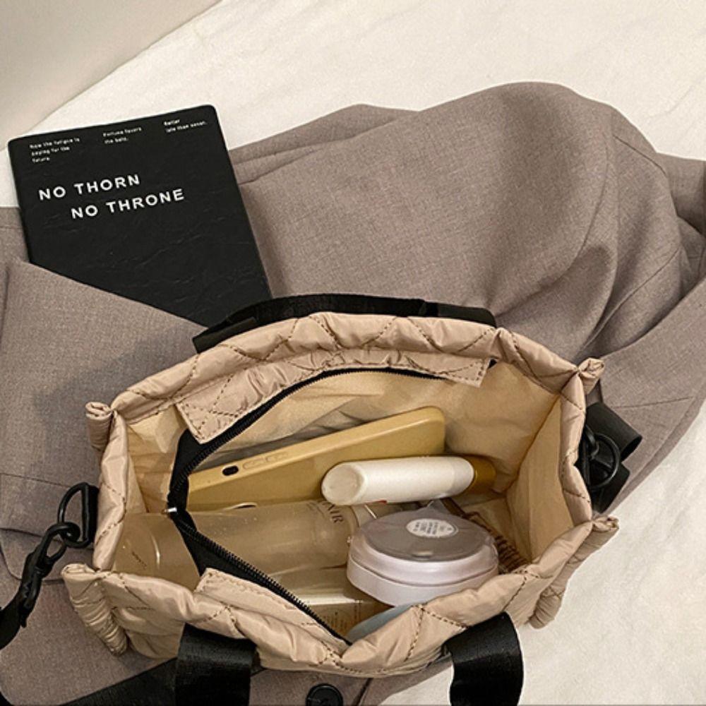 Korean Style Korean Shoulder Bag Large Capacity Small Puffer Bag Space Cotton Crossbody Bag  Girls
