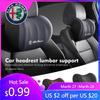 For For Alfa Romeo Cotton Car Styling Headrest Lumbar Support Pillow Set Breathable Auto Accessories Giulia 147 Mito