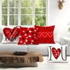 4 Pcs Red Heart Single-Sided Printed Pillowcase Cushion Cover,Suitable For Living Room,Bedroom,Car Decoration