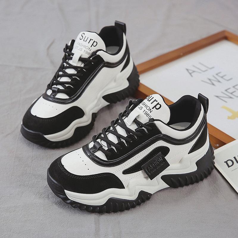 

Dad shoes 2025 autumn new women s shoes versatile shoes platform women s sports shoes Korean version casual shoes 35 чёрный