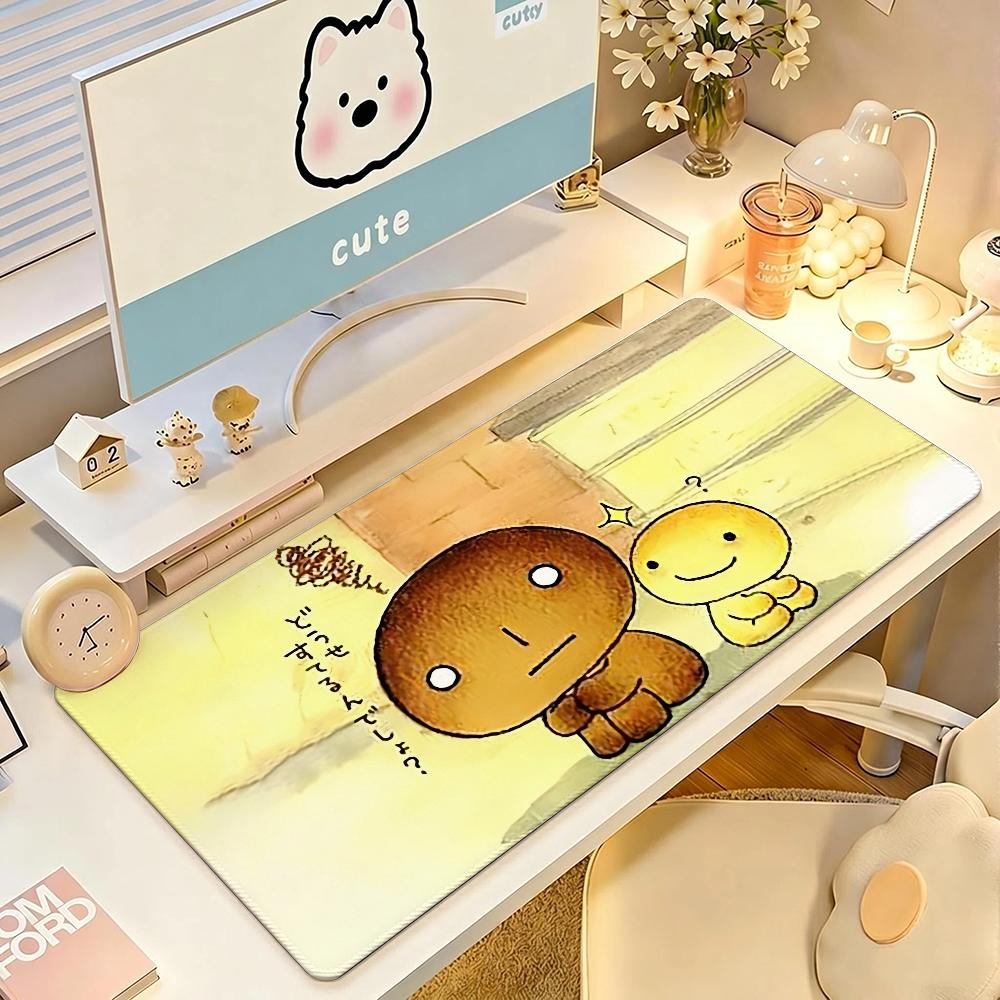 Kawaii Kkogepan Mouse Pad Large Nonslip Waterproof Mat Stitched Edge Keyboard Pad For Gaming Daily Office