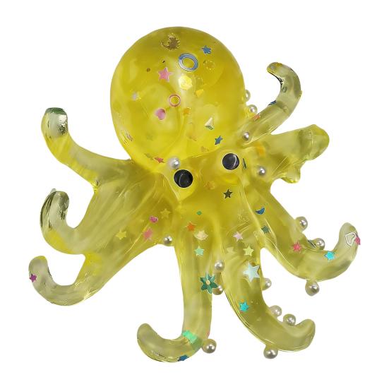 

Realistic Octopus Squeeze Toy Soft Slow-Rising Fidget for Stress Relief Cute TPR Decompression Gadget for Kids Adults світло-жовтого кольору