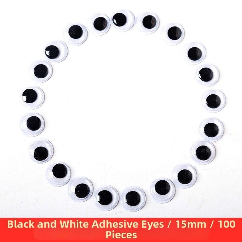 30/100pcs/bag Plastic Wiggling Moving Eyes Black&White Kids Stuffed Animals Plush Eyes