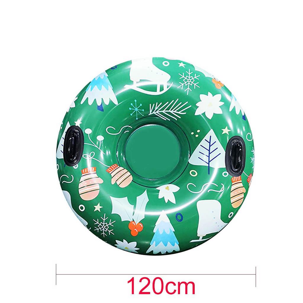 Floated Skiing Board PVC Winter Inflatable Ski Circle With Handle Durable Children Adult Outdoor Snow Tube Skiing Accessories