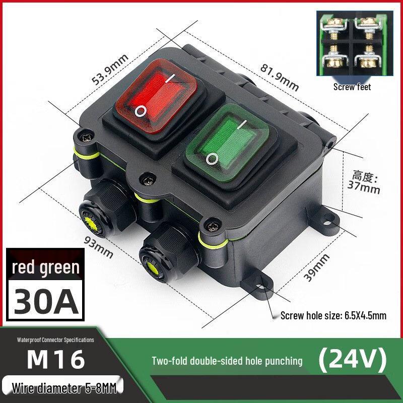 

Kapu Outdoor Waterproof Junction Box with Dual Indicator Lights CN plug (adapter included)