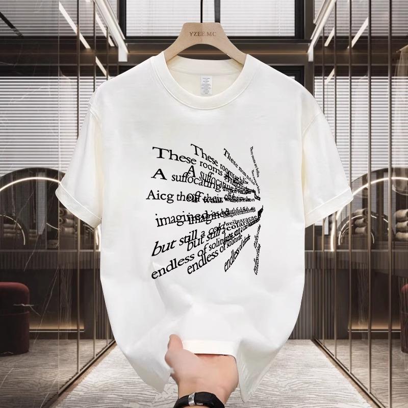 Short Sleeve Cotton Men'S Printed T-Shirt Trend Men'S And Women'S Versatile Crew Neck T-Shirt Men'S