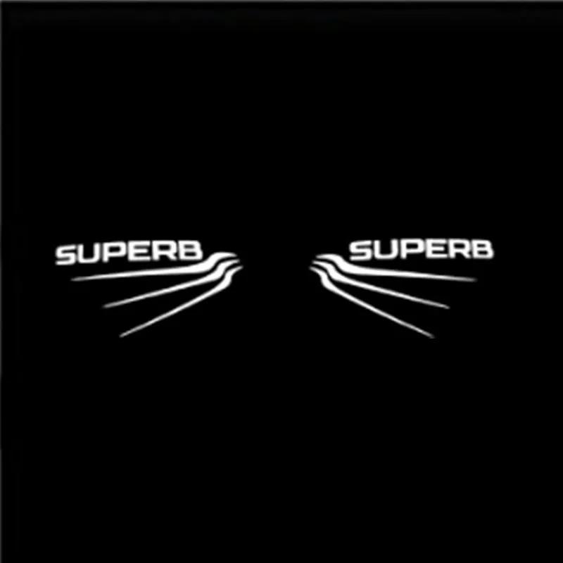 2 STKS LED Auto Deur Welkom Licht Laser Logo Projector Voor Skoda Superb 2009 2010 2011 2012 2013 2014 2015 -2023 Auto Accessoires flzk64