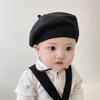 Stylish Unisex Knitted Wool Beret for Children - Cute Candy Color Hat for Autumn and Winter.