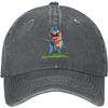 Blue TRex Dinosaur Graphic Baseball Cap Vintage Washed Cotton Dad Hat Casual Adult