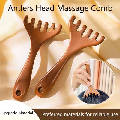 Kopfhautentspannung Holzmassagekamm Gesunde Kopftherapie Gesichtsschaben Meridianmassagekamm Entspannung Physikalische Therapie