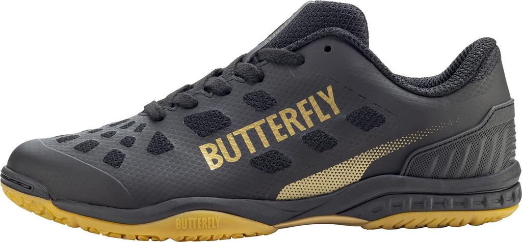 Butterfly Scarpe da Tennistavolo Lezoline Revalis High Stealth Taglia 93710 [Butterfly] - Traspiranti, Ammortizzate, Grip, Anti-Torsione, Nero, 27.0