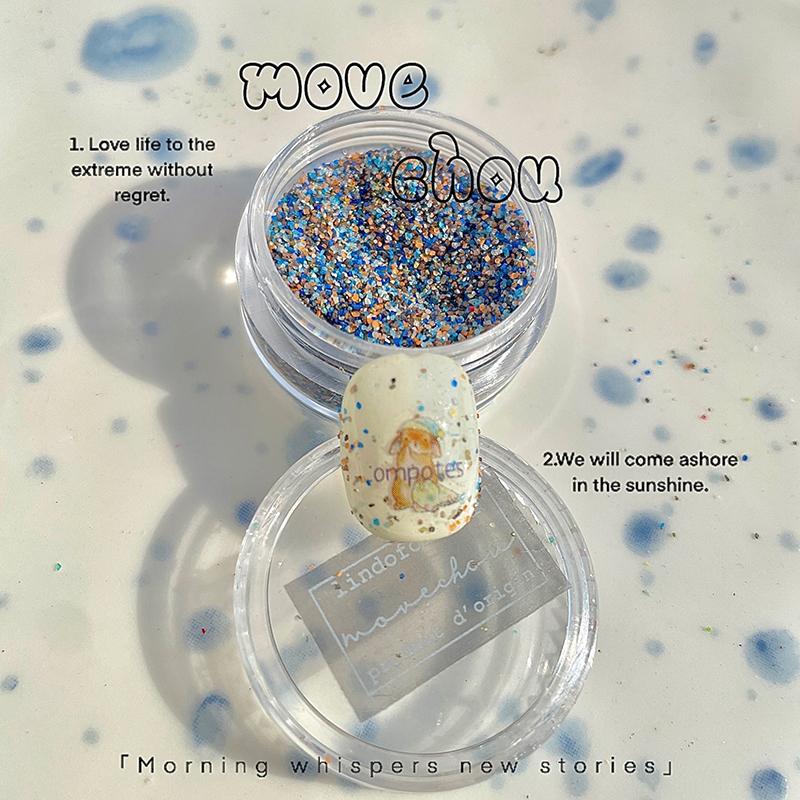 1Pc Autumn Winter Granulated Sugar Powder Wool Powder Water Ground Stone Powder Nail Accessories Glitter For Nails