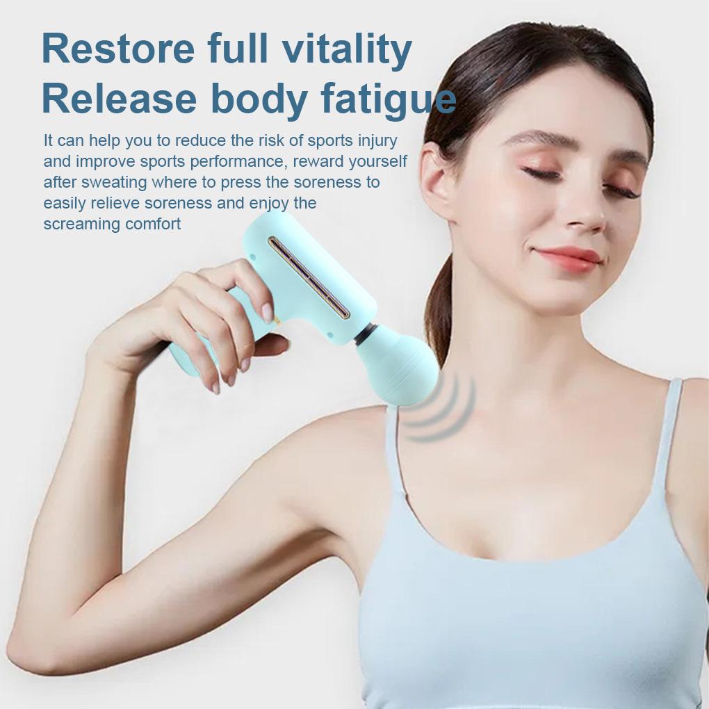 Electric Fascia Massager Fitness Rechargeable Muscle Massage Adjustable Portable Deep Back Neck Shoulder Relaxation