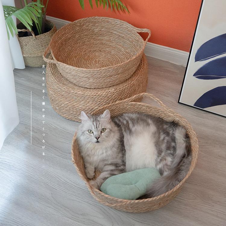 

Гнездо для кошек на винограднике, универсальное гнездо для кошек из травы, зимняя теплая лежанка для кошек, доска для защиты от царапин, будка для собак, товары для кошек s (f