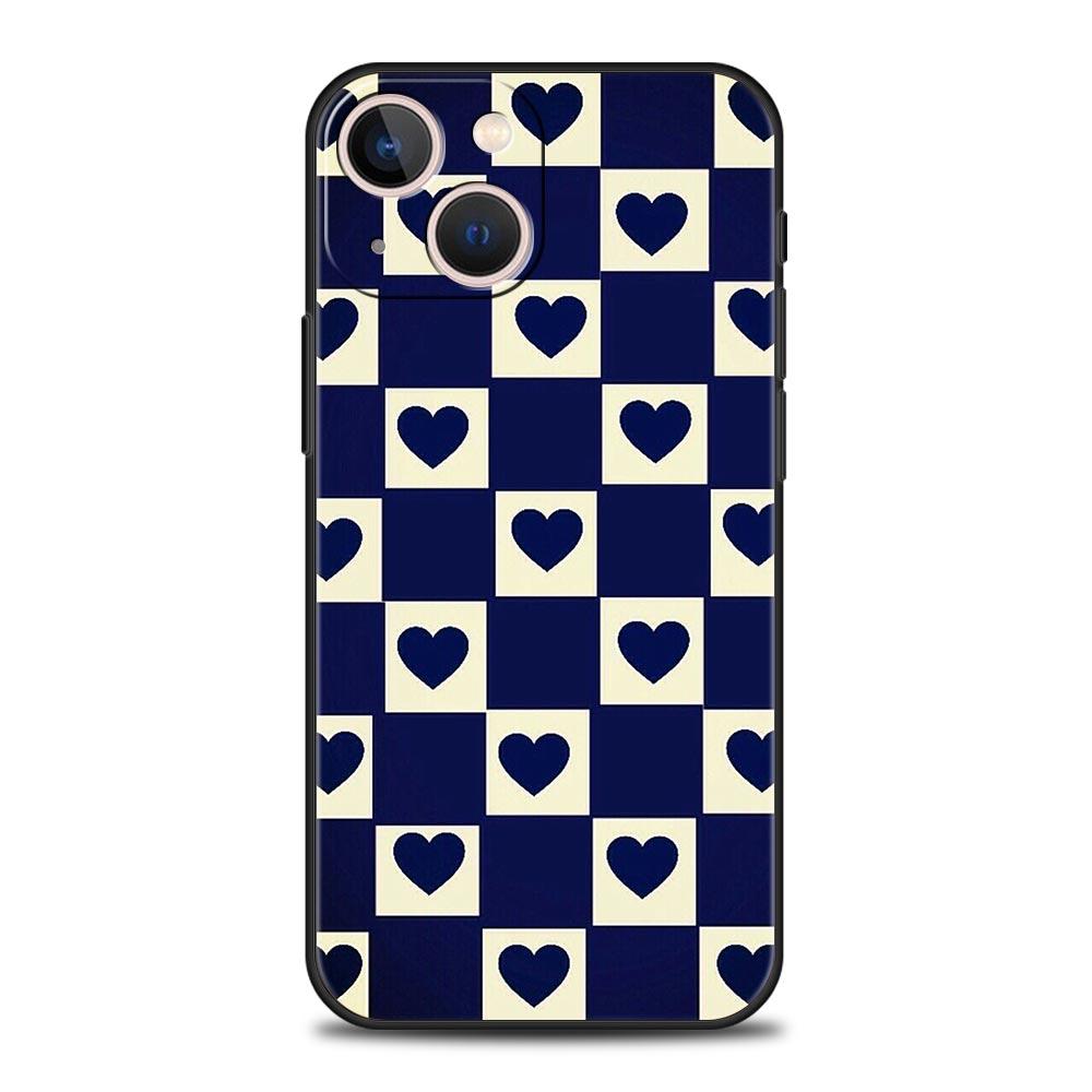 Checkerboard Checked Chess Board Luxury Phone Case For iPhone 17 Air 16 Plus 13 15 14 12 11 Pro MAX 7 8 SE Soft TPU Black Cover