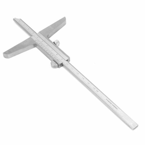 Stainless Steel Depth Caliper, 0.05mm Resolution, 0-150mm Measuring Range, Portable Depth Vernier Micrometer