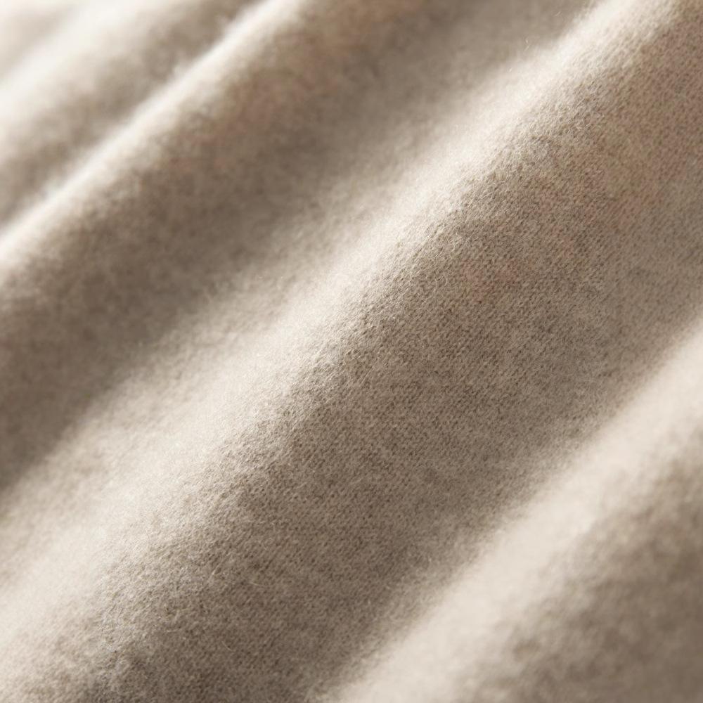 New V-neck cashmere sweater men's middle-aged and young solid color sweater loose knitting